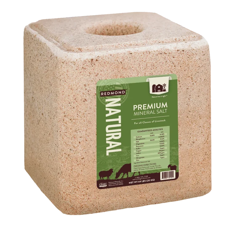 Redmond Natural Trace Mineral Salt, 44lb Block manufacturer product photo