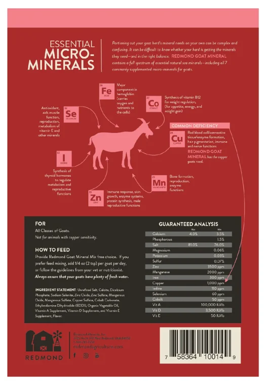Redmond Goat Mineral, 5lbs manufacturer product photo
