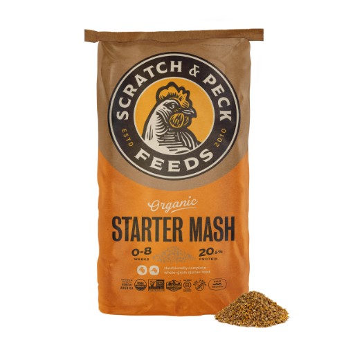 Scratch & Peck Starter Mash Chicken & Duck Organic 40 lb package