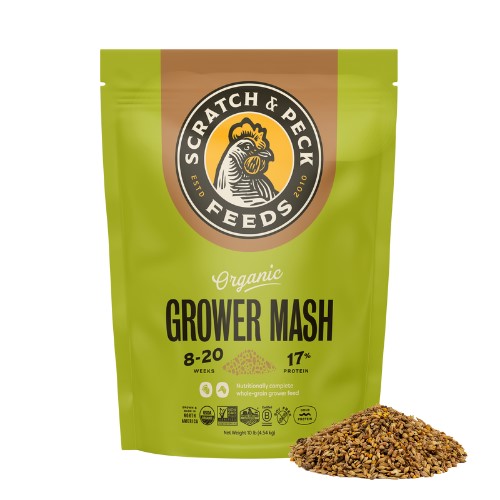 Scratch & Peck Grower Mash Chicken & Duck Organic 10 lb package