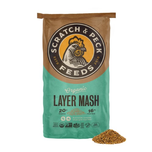 Scratch & Peck Layer Mash Chicken & Duck Organic 16% 40 lb package