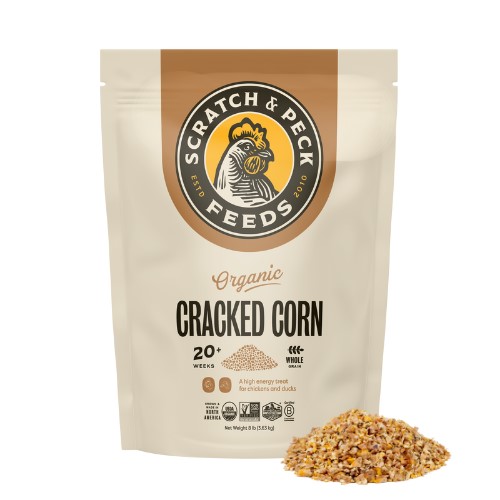 Scratch & Peck Organic Cracked Corn 8 lb package