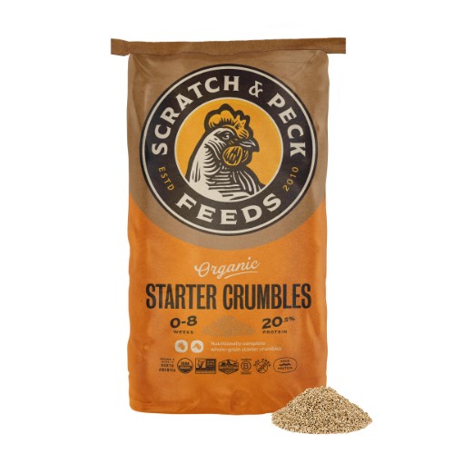 Scratch & Peck Starter Crumbles Chicken & Duck Organic 35 lb package