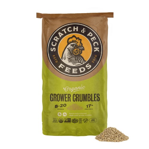 Scratch & Peck Grower Crumbles Chicken & Duck Organic 35 lb package