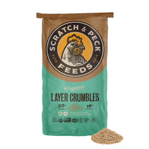 Scratch & Peck Layer Crumbles Chicken & Duck Organic 16% 35 lb package
