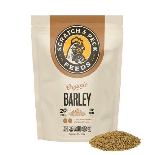 Scratch & Peck Organic Whole Barley 10 lb package