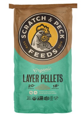Scratch & Peck Layer Pellets Organic 18% 35 lb package