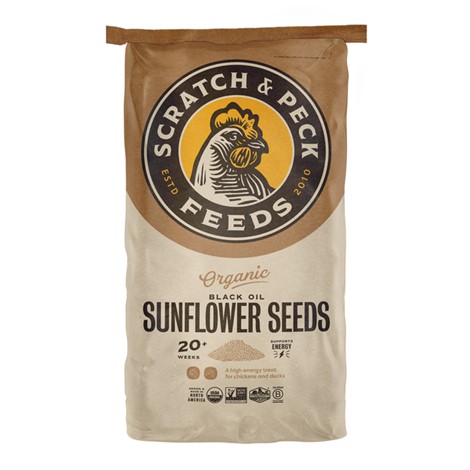 Scratch & Peck Black Oil Sunflower Seeds Organic 35 lb package