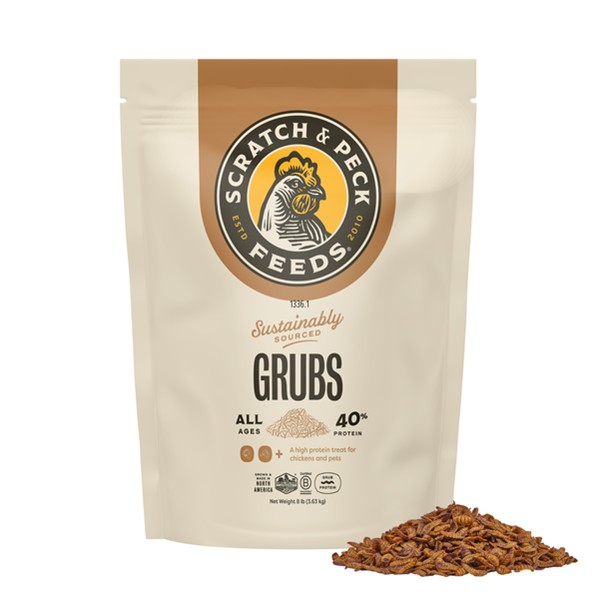 Scratch & Peck Grubs Pouch 8 lb package