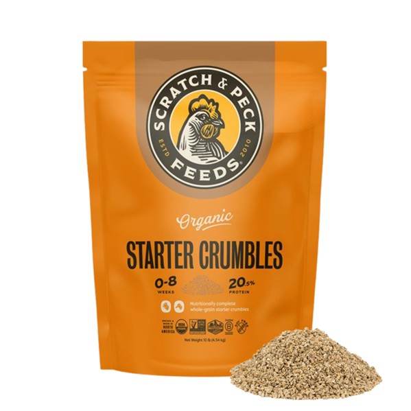 Scratch & Peck Starter Crumbles Chicken & Duck Organic 10 lb package