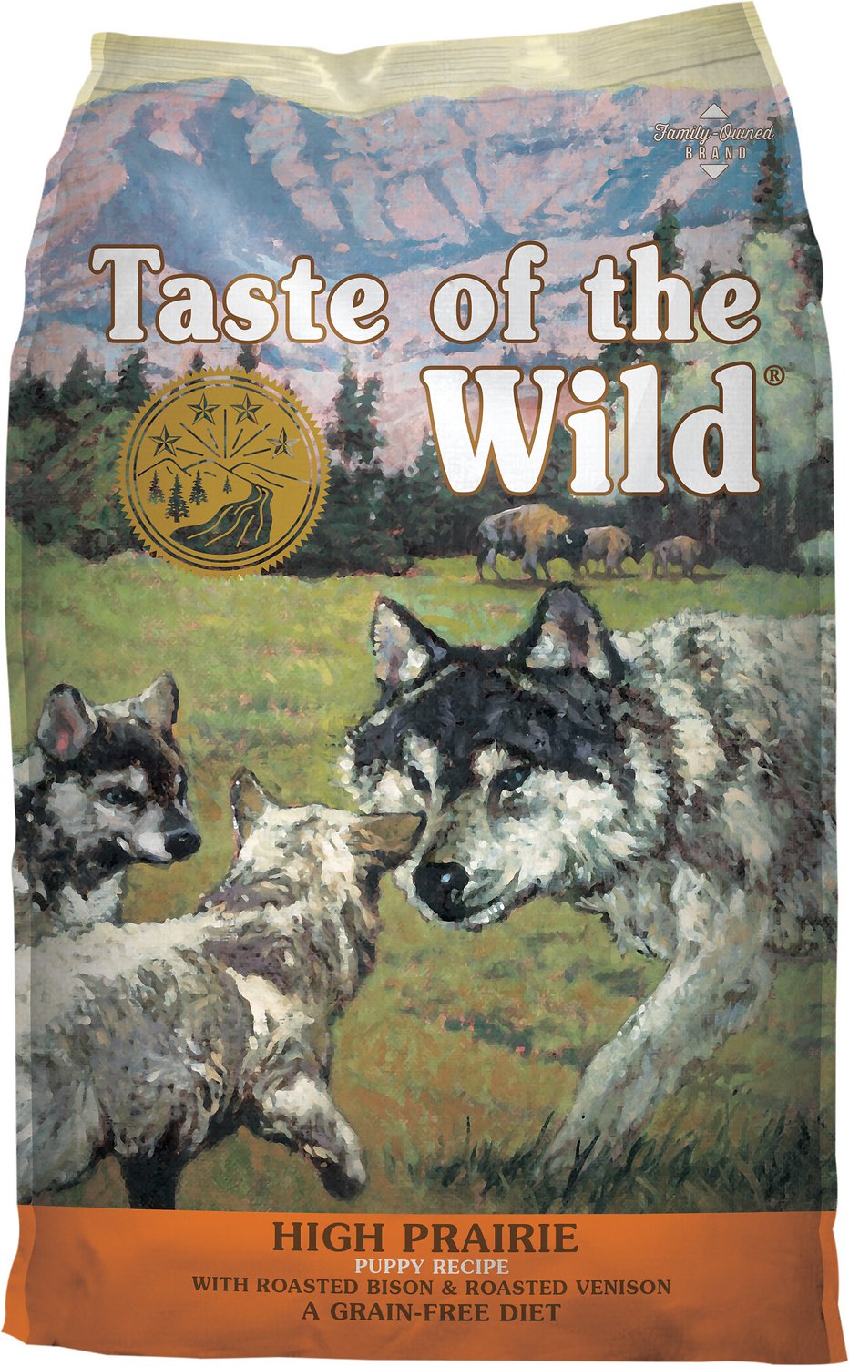 Taste of the Wild High Prairie Puppy Recipe with Roasted Bison & Roasted Venison 5 lb package