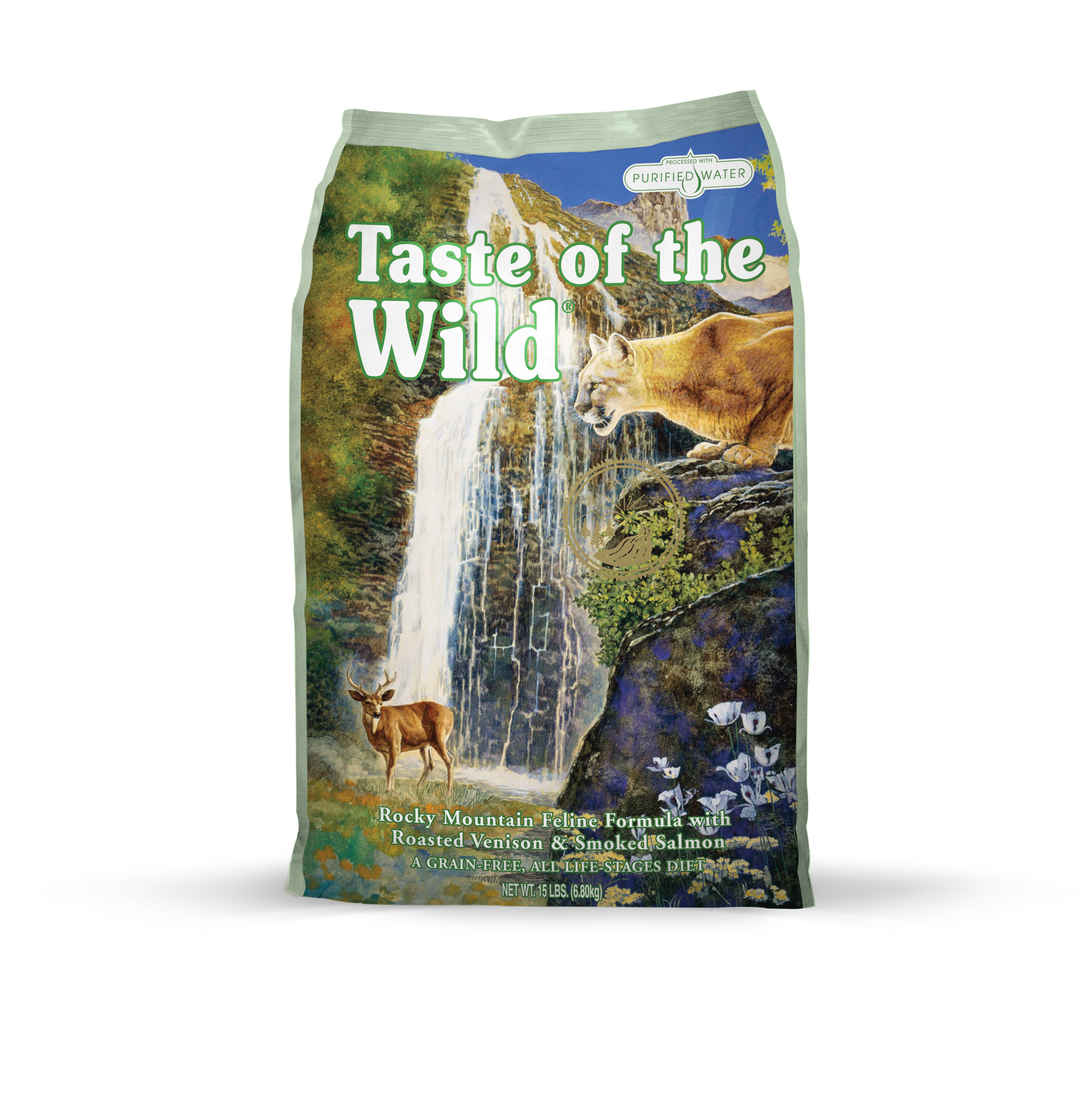 Taste of the Wild Rocky Mountain Feline Recipe with Roasted Venison & Smoke-Flavored Salmon 14 lb package