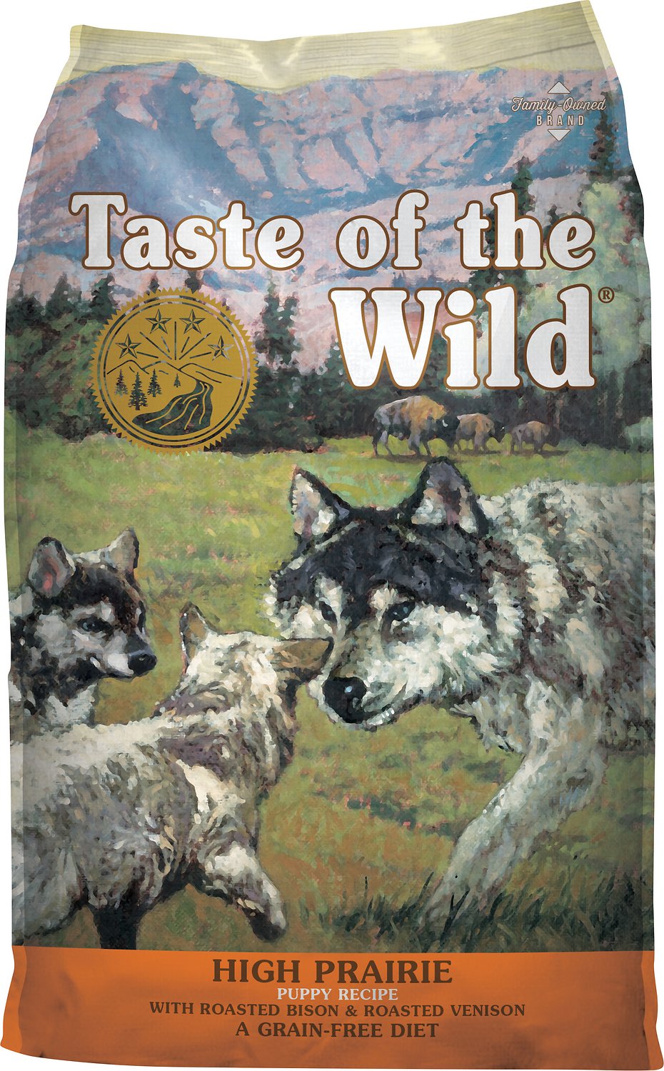 Taste of the Wild High Prairie Puppy Recipe with Roasted Bison & Roasted Venison 28 lb package