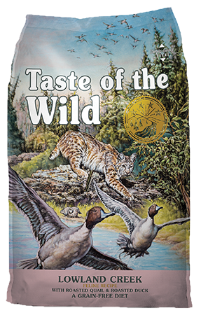 Taste of the Wild Lowland Creek Feline Recipe with Roasted Quail & Roasted Duck 14 lb package