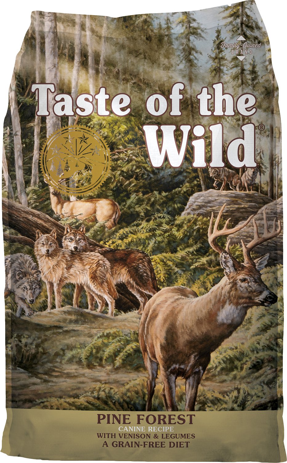 Taste of the Wild Pine Forest Canine Recipe with Venison & Legumes 5 lb package