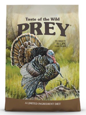 Taste of the Wild PREY Turkey Limited Ingredient Recipe for Dogs 25 lb package