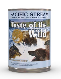 Taste of the Wild Pacific Stream Canine Recipe with Salmon in Gravy 13 oz cans, case of 12 package