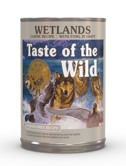 Taste of the Wild Wetlands Canine Recipe with Fowl in Gravy 13 oz cans, case of 12 package