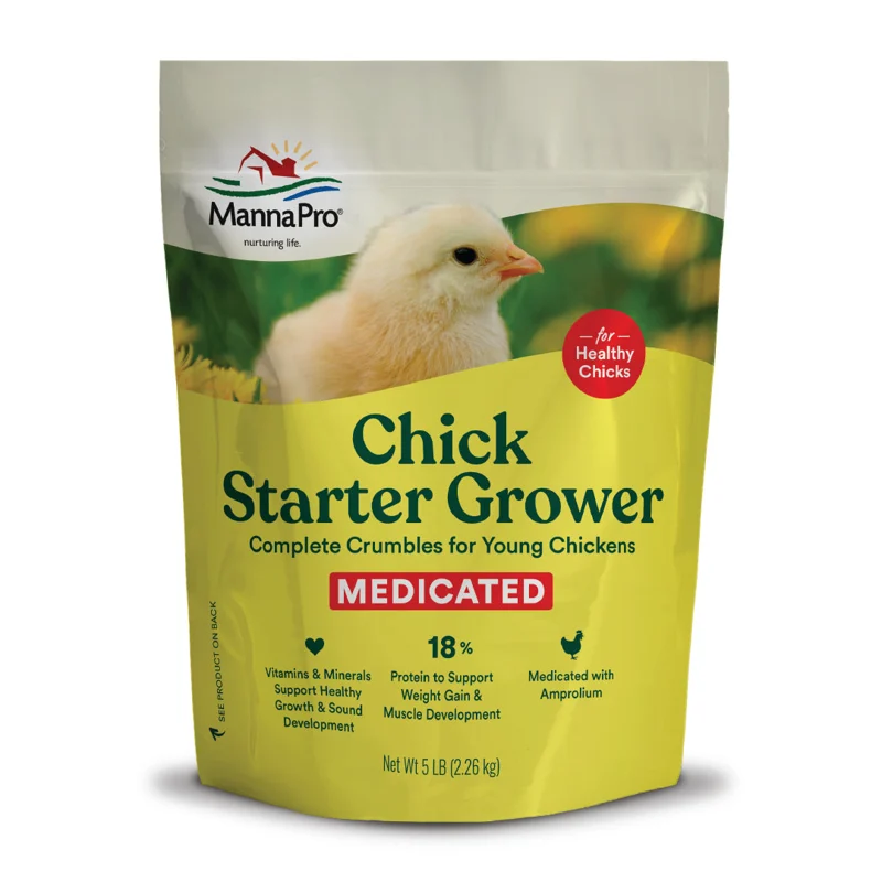 Manna Pro Medicated Chick Starter & Grower Crumbles — 5 lb product