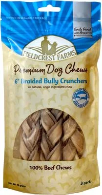 Fieldcrest Farms Bully Crunchers Braided Chews — 6 inch · 3 pack product