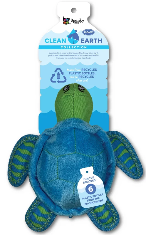 Spunky Pup Clean Earth Plush Turtle — Small; model 7254 product