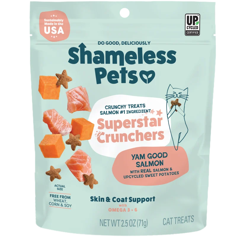 Shameless Pets Yam Good Salmon Crunchy Cat Treats — 2.5 oz product