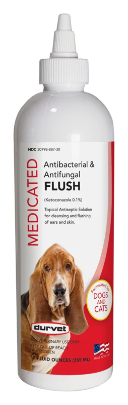 Durvet Medicated Antibacterial & Antifungal Flush — 12 oz product