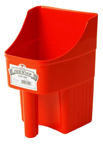 Little Giant Enclosed Feed Scoop, Red — 3 qt product