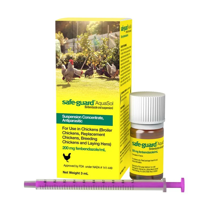 Merck Animal Health Safe-Guard AquaSol Chicken Dewormer — 3 mL product