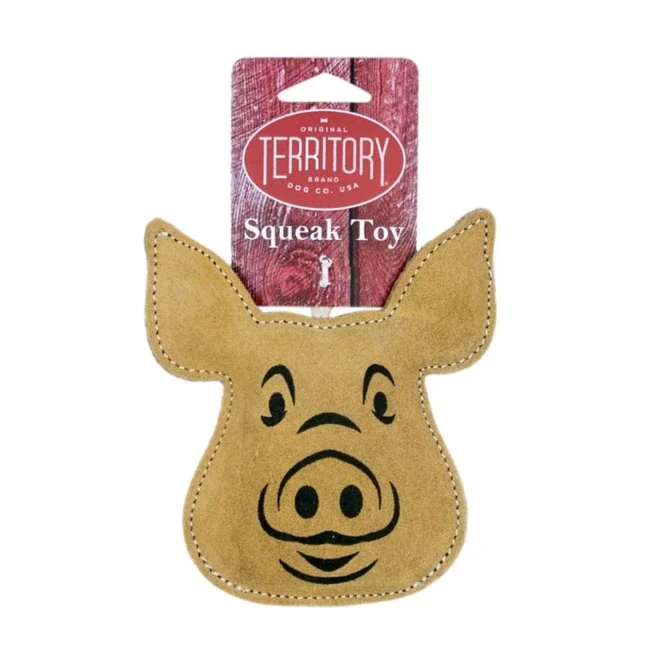Territory Leather Pig Dog Toy — Pig · PT119Y product