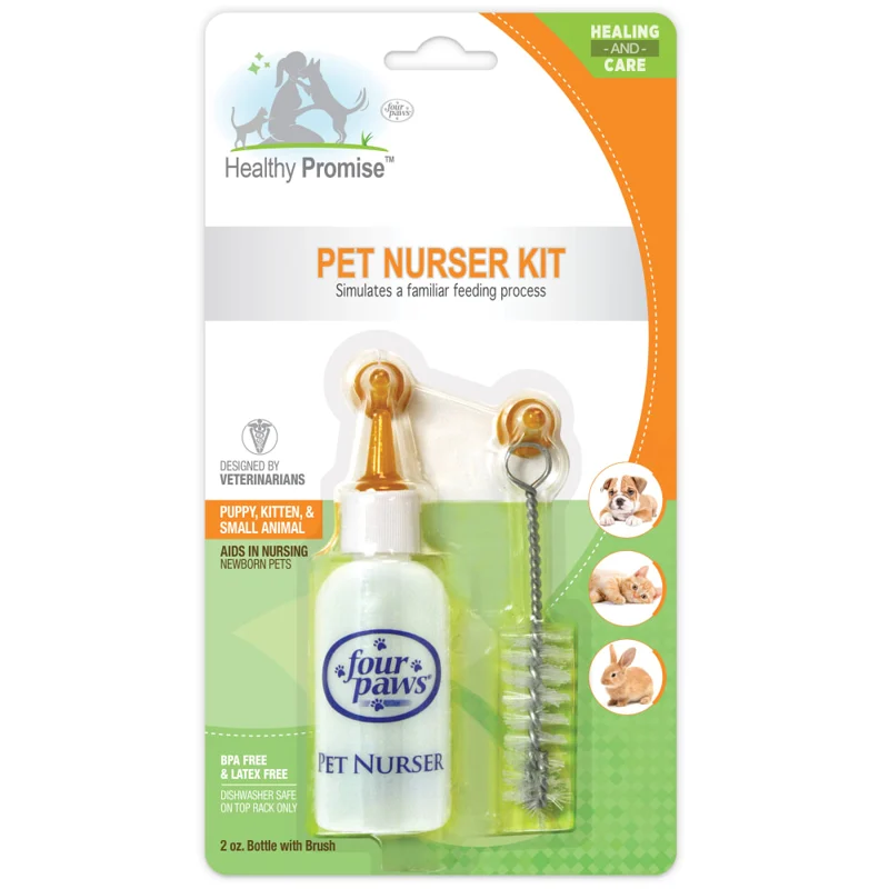 Four Paws Healthy Promise Pet Nurser Kit — Bottle and cleaning brush product