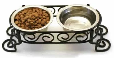 SPOT / Ethical Pet Scroll Work Double Diner — Two 1-pint bowls product